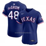 Camiseta Beisbol Hombre Texas Rangers Jacob deGrom Alternate 2 Elite Azul