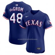 Camiseta Beisbol Hombre Texas Rangers Jacob deGrom Alternate 2 Elite Azul
