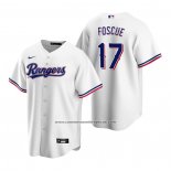 Camiseta Beisbol Hombre Texas Rangers Justin Foscue Replica 2020 Blanco