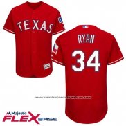 Camiseta Beisbol Hombre Texas Rangers Nolan Ryan Autentico Collection Flex Base Scarlet