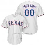 Camiseta Beisbol Hombre Texas Rangers Personalizada Blanco