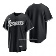 Camiseta Beisbol Hombre Texas Rangers Replica 2021 Negro