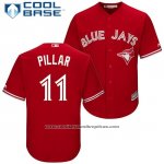 Camiseta Beisbol Hombre Toronto Blue Jays 11 Kevin Pillar Rojo2017 Cool Base