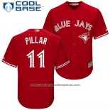 Camiseta Beisbol Hombre Toronto Blue Jays 11 Kevin Pillar Rojo2017 Cool Base