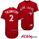 Camiseta Beisbol Hombre Toronto Blue Jays 2 Troy Tulowitzki Scarlet 2017 Flex Base