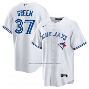 Camiseta Beisbol Hombre Toronto Blue Jays Chad Green Primera Replica Blanco