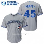 Camiseta Beisbol Hombre Toronto Blue Jays Dalton Pompey 45 Gris Cool Base