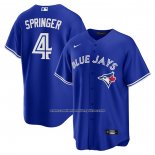 Camiseta Beisbol Hombre Toronto Blue Jays George Springer Alterno Replica Azul