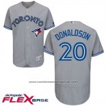 Camiseta Beisbol Hombre Toronto Blue Jays Josh Donaldson Gris Flex Base Autentico Collection