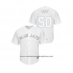Camiseta Beisbol Hombre Toronto Blue Jays Justin Shafer 2019 Players Weekend Replica Blanco