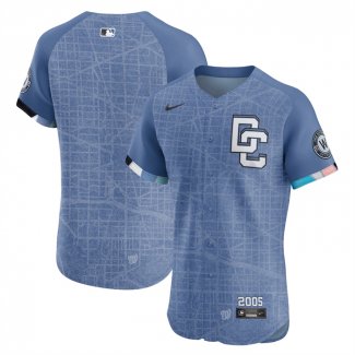 Camiseta Beisbol Hombre Washington Nationals 2025 City Connect Elite Azul