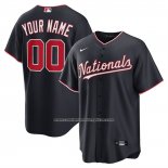 Camiseta Beisbol Hombre Washington Nationals Alterno Replica Personalizada Azul