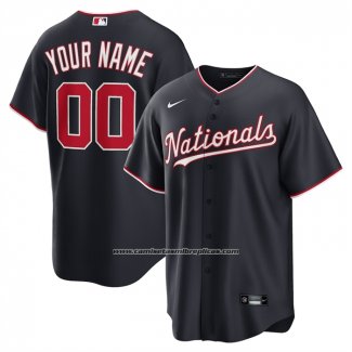 Camiseta Beisbol Hombre Washington Nationals Alterno Replica Personalizada Azul