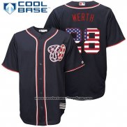 Camiseta Beisbol Hombre Washington Nationals Jayson Werth Stars Stripes Cool Base Azul