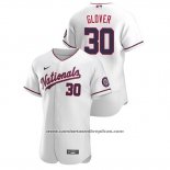 Camiseta Beisbol Hombre Washington Nationals Koda Glover Autentico 2020 Alterno Blanco
