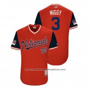 Camiseta Beisbol Hombre Washington Nationals Michael Taylor 2018 LLWS Players Weekend Miggy Rojo