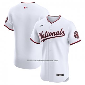 Camiseta Beisbol Hombre Washington Nationals Primera Elite Blanco