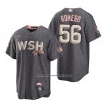 Camiseta Beisbol Hombre Washington Nationals Seth Romero 2022 City Connect Replica Gris