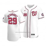 Camiseta Beisbol Hombre Washington Nationals Yadiel Hernandez Autentico Primera 2020 Blanco