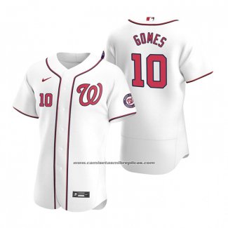 Camiseta Beisbol Hombre Washington Nationals Yan Gomes Autentico Primera 2020 Blanco