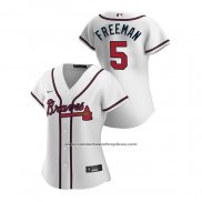Camiseta Beisbol Mujer Atlanta Braves Freddie Freeman 2020 Replica Primera Blanco