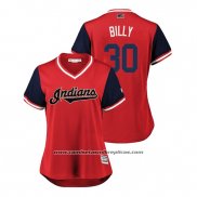 Camiseta Beisbol Mujer Cleveland Indians Tyler Naquin 2018 LLWS Players Weekend Billy Rojo