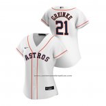 Camiseta Beisbol Mujer Houston Astros Zack Greinke 2020 Replica Primera Blanco