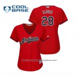 Camiseta Beisbol Mujer Indians Corey Kluber Cool Base Alterno 2019 Rojo