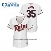 Camiseta Beisbol Mujer Minnesota Twins Michael Pineda 2019 Postemporada Cool Base Blanco