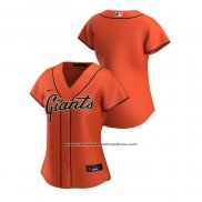 Camiseta Beisbol Mujer San Francisco Giants Replica 2020 Alterno Naranja