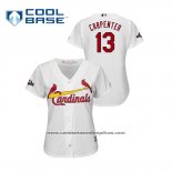 Camiseta Beisbol Mujer St. Louis Cardinals Yadier Molina 2019 Postemporada Cool Base Blanco