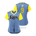 Camiseta Beisbol Mujer Tampa Bay Rays Jake Bauers 2018 LLWS Players Weekend Jb Azul