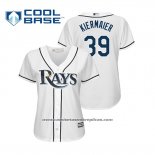 Camiseta Beisbol Mujer Tampa Bay Rays Kevin Kiermaier Cool Base Primera 2019 Blanco