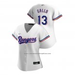 Camiseta Beisbol Mujer Texas Rangers Joey Gallo 2020 Replica Primera Blanco