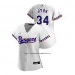Camiseta Beisbol Mujer Texas Rangers Nolan Ryan 2020 Replica Primera Blanco