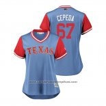 Camiseta Beisbol Mujer Texas Rangers Ronald Guzman 2018 LLWS Players Weekend Cepeda Azul