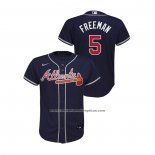 Camiseta Beisbol Nino Atlanta Braves Freddie Freeman Replica Alterno Azul
