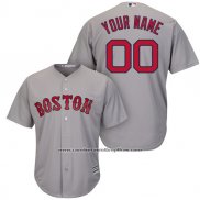 Camiseta Beisbol Nino Boston Red Sox Personalizada Gris