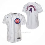 Camiseta Beisbol Nino Chicago Cubs Pete Crow Armstrong Primera Replica Blanco