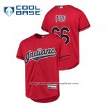Camiseta Beisbol Nino Cleveland Indians Yasiel Puig Cool Base Alterno Rojo