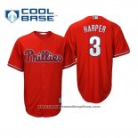 Camiseta Beisbol Nino Philadelphia Phillies Bryce Harper Cool Base Replica Rojo