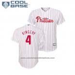 Camiseta Beisbol Nino Philadelphia Phillies Scott Kingery Cool Base Primera Replica Blanco