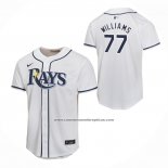 Camiseta Beisbol Nino Tampa Bay Rays Carson Williams Primera Game Blanco
