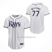 Camiseta Beisbol Nino Tampa Bay Rays Carson Williams Primera Game Blanco