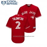 Camiseta Beisbol Nino Toronto Blue Jays Troy Tulowitzki Cool Base Replica Scarlet