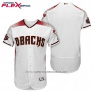 Camiseta Beisbol Hombre Arizona Diamondbacks Blanco Rojo Primera Flex Base