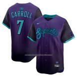 Camiseta Beisbol Hombre Arizona Diamondbacks Corbin Carroll 2025 City Connect Limited Violeta