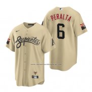 Camiseta Beisbol Hombre Arizona Diamondbacks David Peralta 2021 City Connect Replica Oro