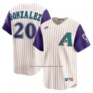Camiseta Beisbol Hombre Arizona Diamondbacks Luis Gonzalez Cooperstown Limited Crema