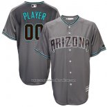 Camiseta Beisbol Hombre Arizona Diamondbacks Personalizada Gris